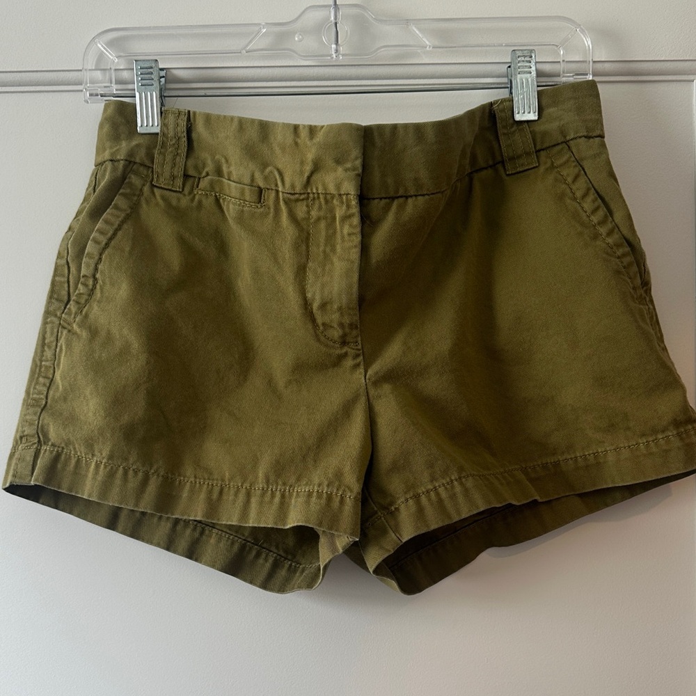 Olive Green Women's 3” “City Fit” J.Crew Shorts